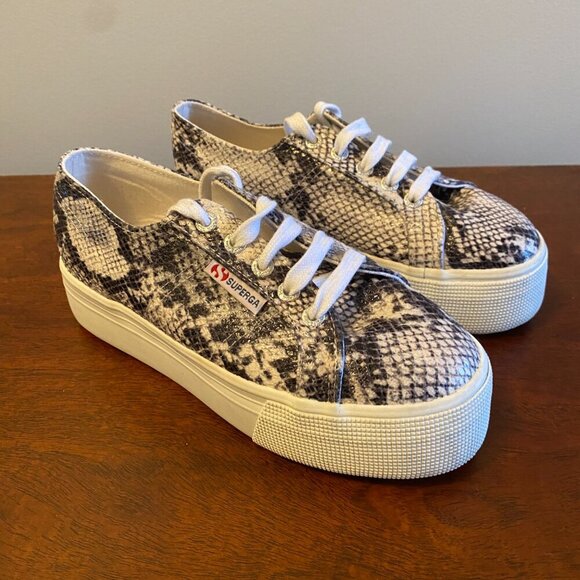 Superga Snakeskin Platform Sneakers - Picture 2 of 5